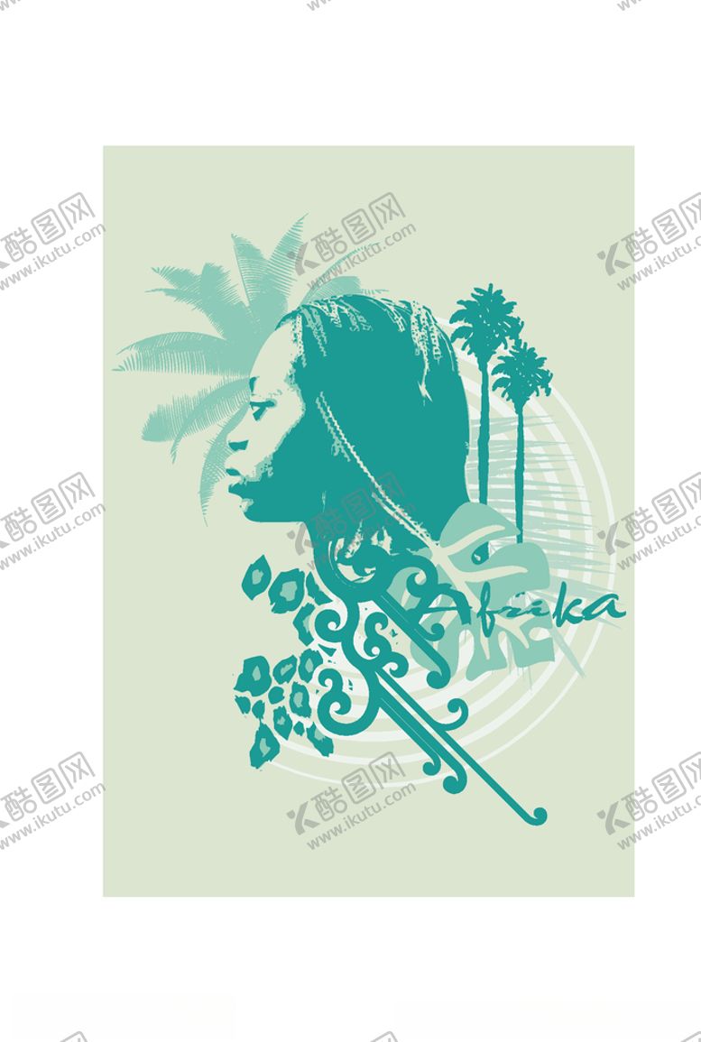 编号：42438909200052291413【酷图网】源文件下载-女装人物印花