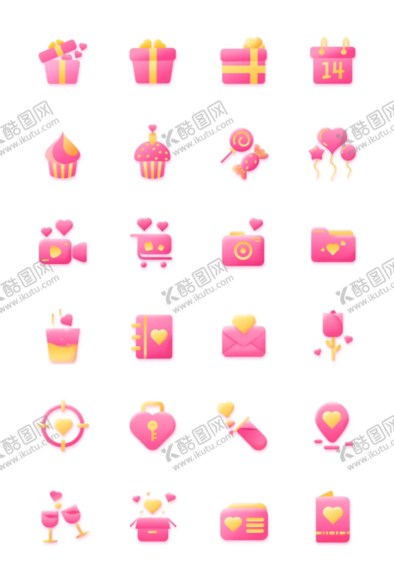 编号：35461009122308243980【酷图网】源文件下载-情人节图标