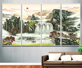 山水画国风景新中式国风景油