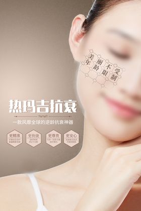 医美超声炮热玛吉熬夜抗衰海报