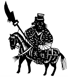 剪纸民俗人物对联龙凤呈祥传统元素服饰