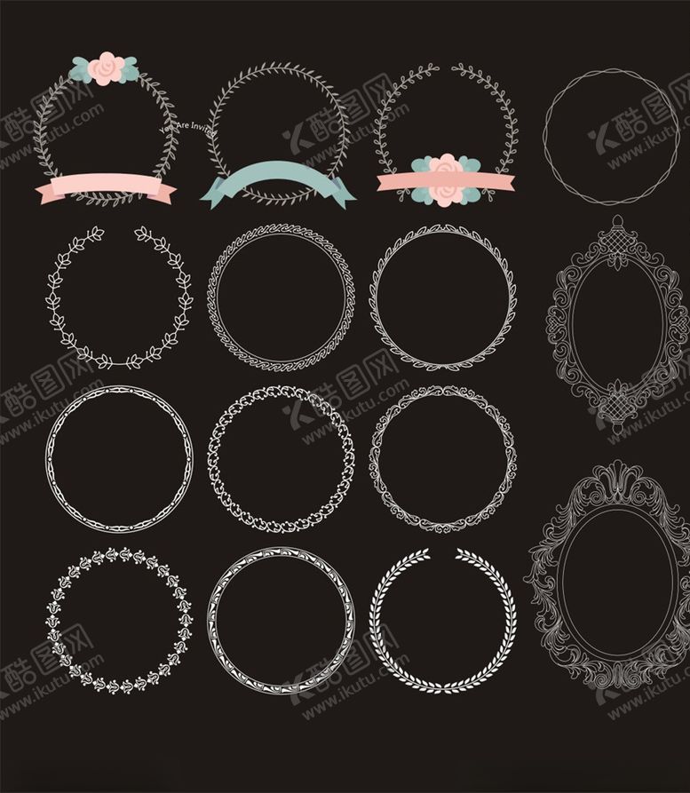 编号：81771009251713254087【酷图网】源文件下载-花环花框花边