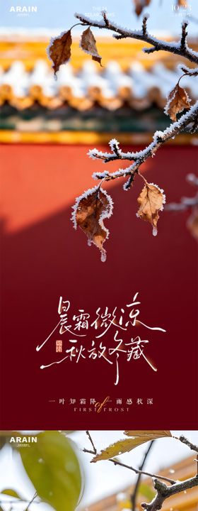 霜降高端海报霜雪摄影海报