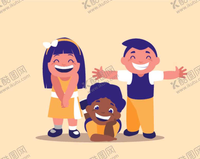 编号：63078310301602036598【酷图网】源文件下载-快乐人物孩子插画