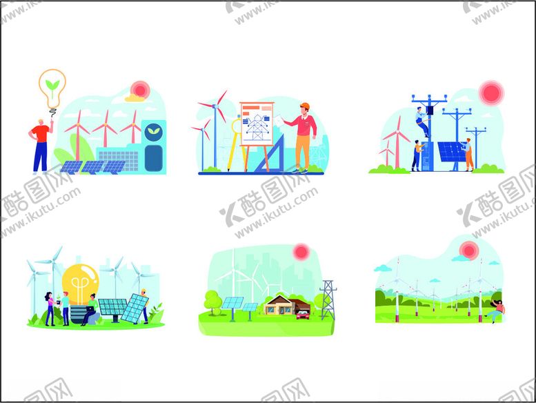 编号：55576609141321231096【酷图网】源文件下载-环保主题插画组图