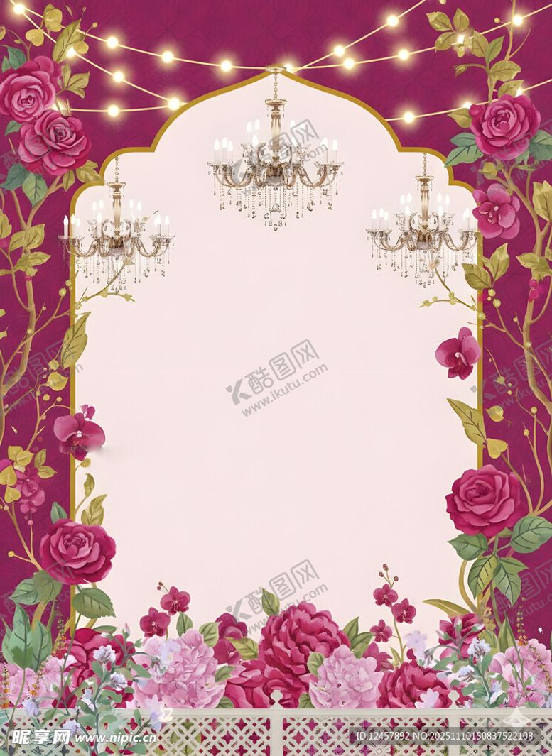 编号：71731211142328336949【酷图网】源文件下载-玫瑰婚礼背景