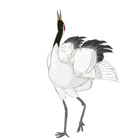 水墨仙鹤