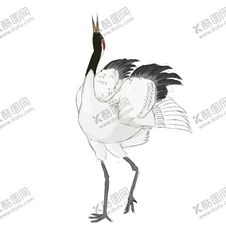 编号：87445105021911221173【酷图网】源文件下载-水墨仙鹤