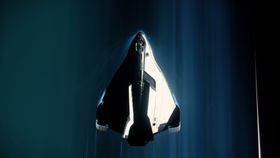 彩色插画飞机航天背景