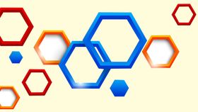 彩色六角形底纹装饰