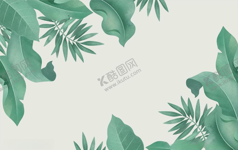编号：34192110220937345518【酷图网】源文件下载-绿叶背景