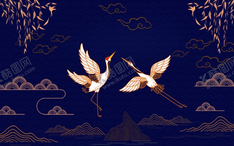 编号：72982809220946466066【酷图网】源文件下载-仙鹤