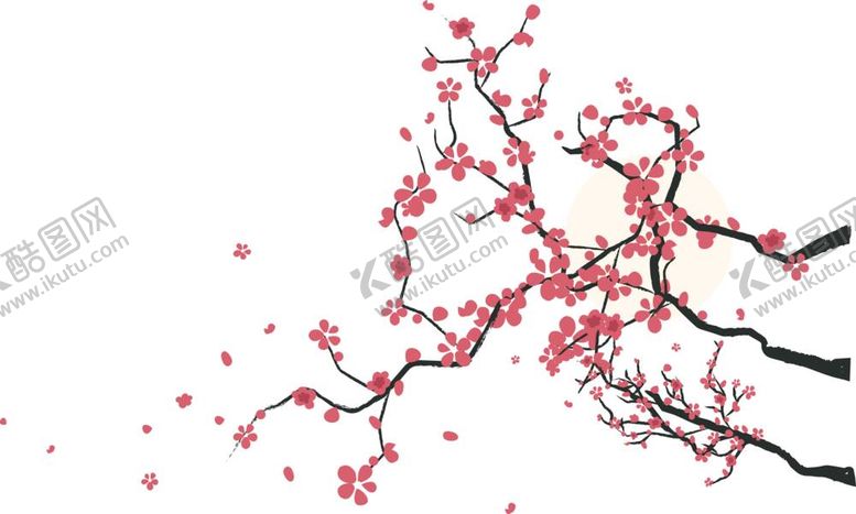 编号：95300111300323318772【酷图网】源文件下载- 手绘粉色樱花免扣素材图片 