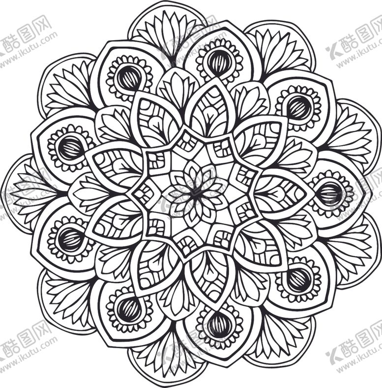 编号：67929110212152311205【酷图网】源文件下载-曼陀罗花纹