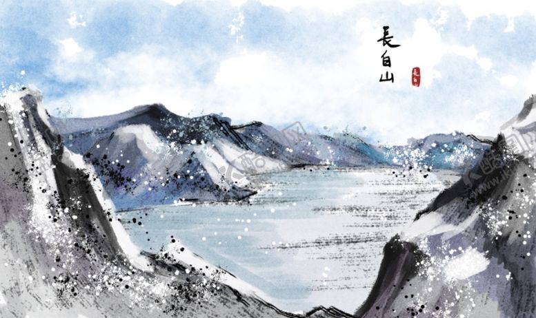 编号：97368509200829123261【酷图网】源文件下载-水墨山水卷轴         