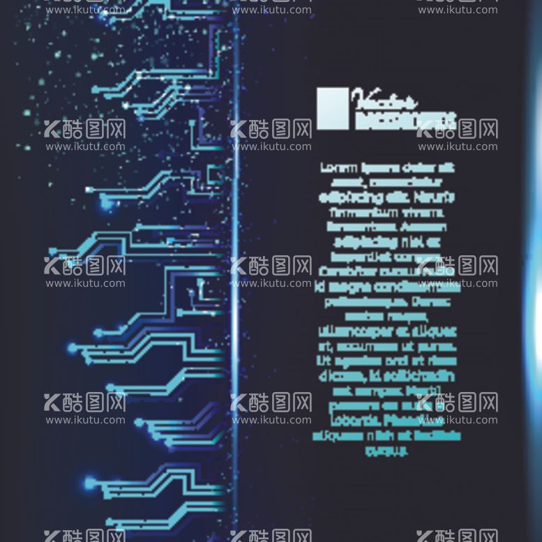 编号：47261512090204094293【酷图网】源文件下载-具有灯光效果的电路背景矢量插图