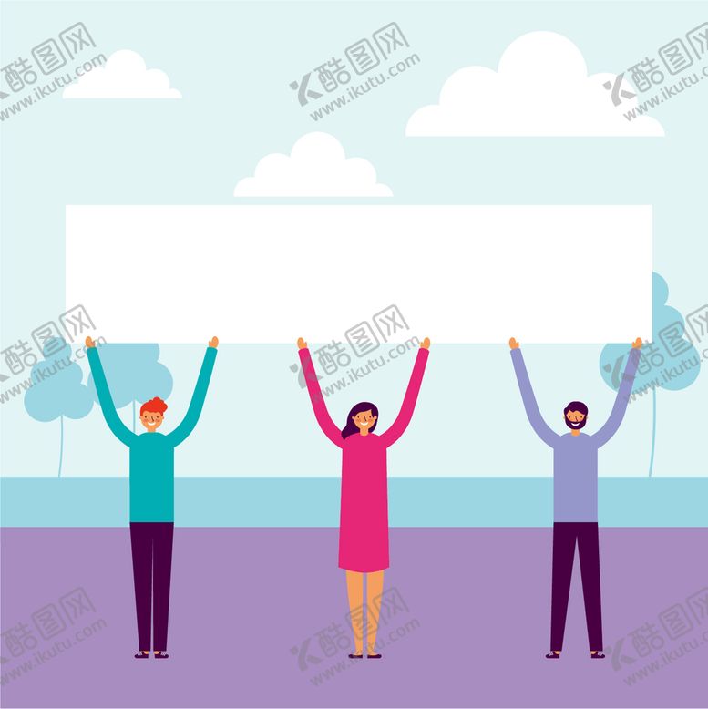 编号：58316010031919201420【酷图网】源文件下载-多人举横幅 