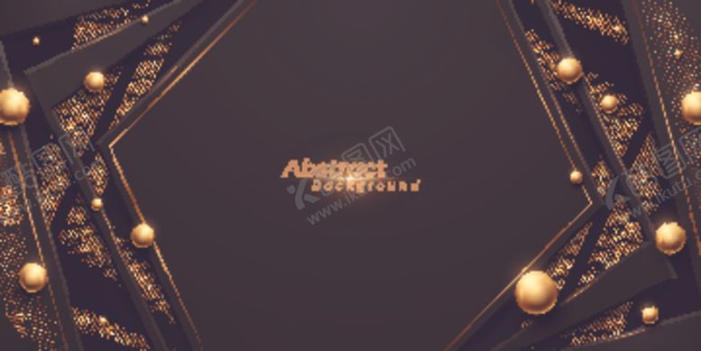 编号：21024210050526274599【酷图网】源文件下载-黑金高端大气华丽几何抽象背景