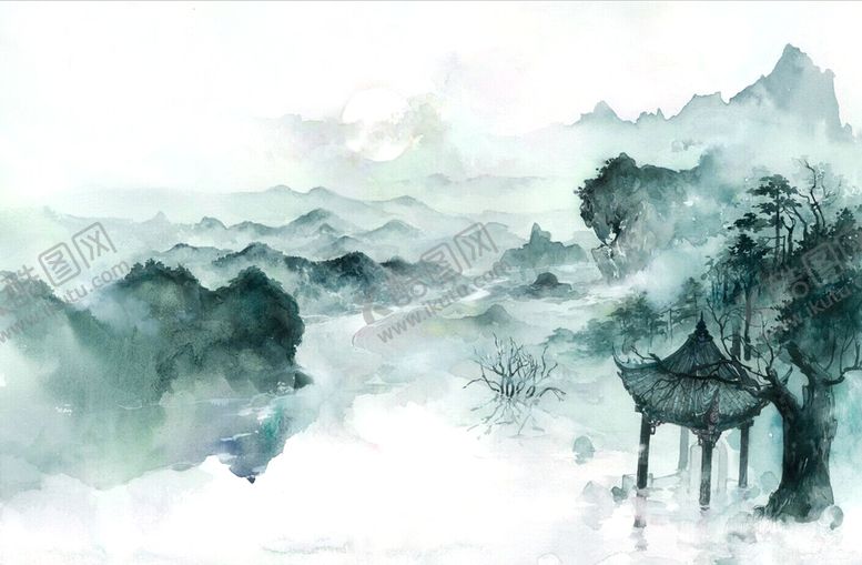 编号：43222510191824427078【酷图网】源文件下载-古风水彩画  