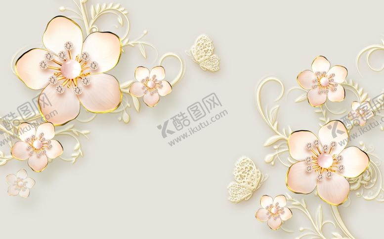 编号：79388507070505224695【酷图网】源文件下载-玫瑰花背景立体背景