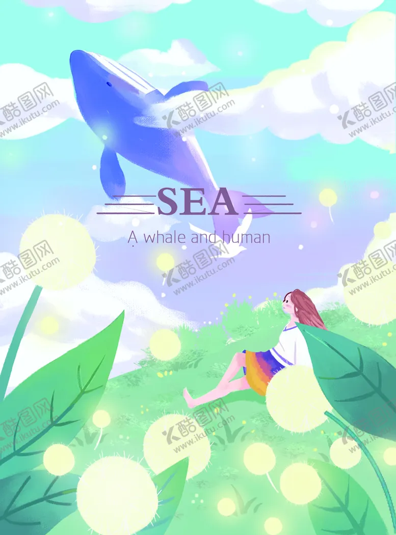 编号：97164910221900573123【酷图网】源文件下载-鲸鱼插画
