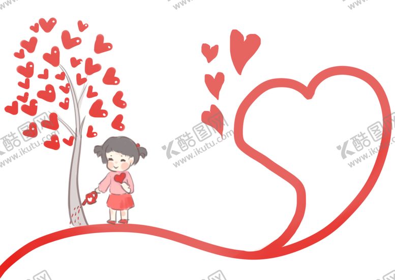 编号：37792810020642043832【酷图网】源文件下载-多彩爱心树