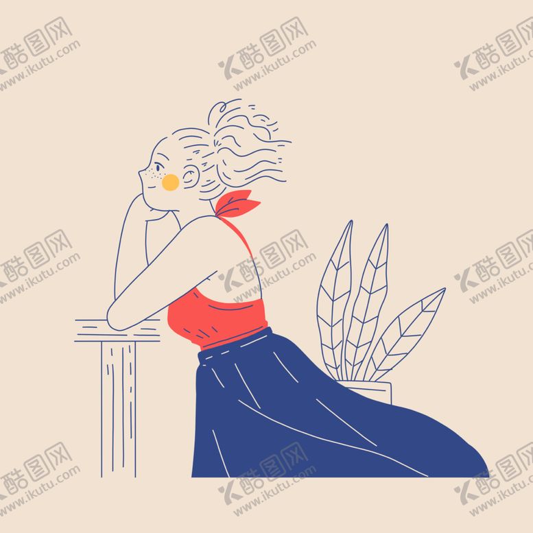 编号：25870212220221114670【酷图网】源文件下载-人物插画