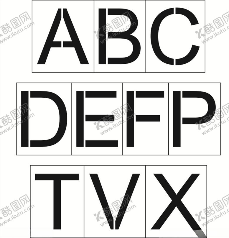 编号：40006910060903581350【酷图网】源文件下载-镂空字母