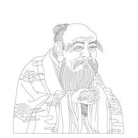 古代人物2线描