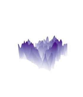 抽象山峰梦幻插画泼墨