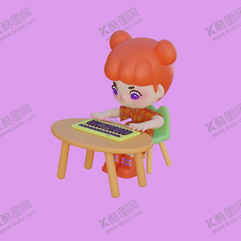 编号：77899411061718531285【酷图网】源文件下载-3D动画女孩