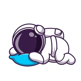 卡通宇航员矢量图星球月亮天插画