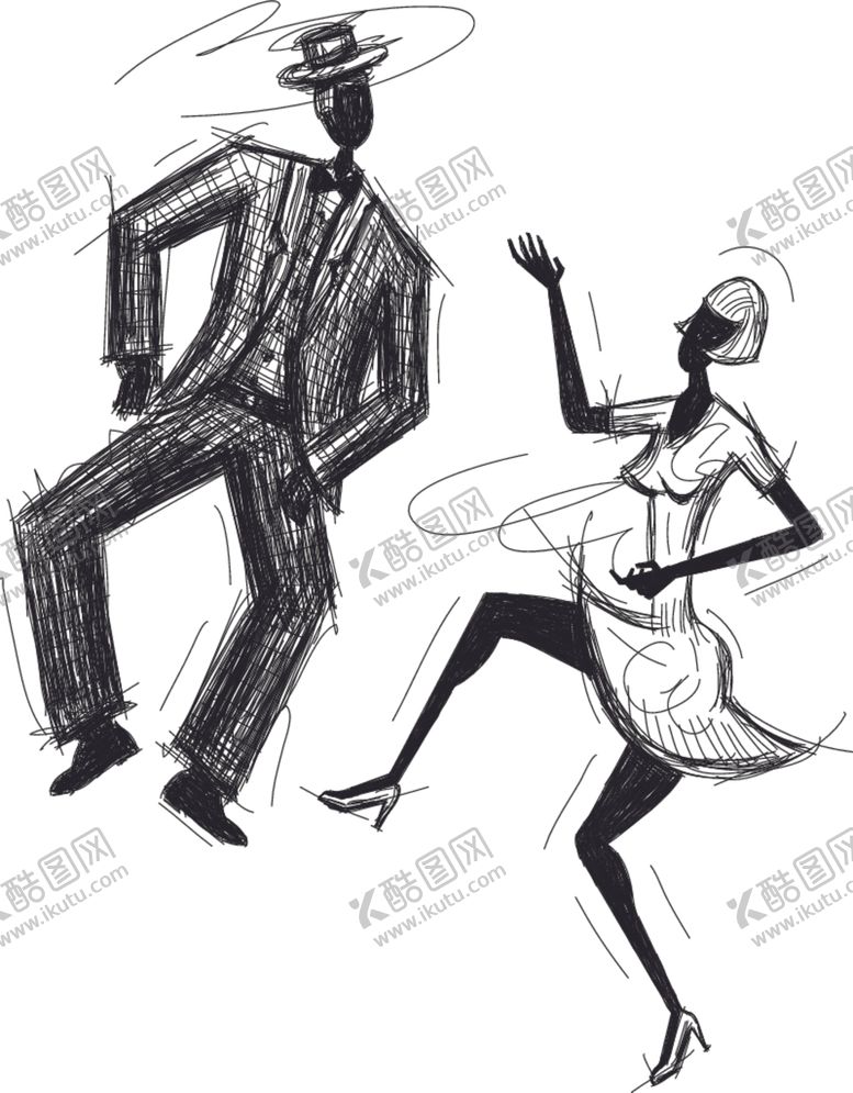 编号：54567011010419017553【酷图网】源文件下载-线条男女