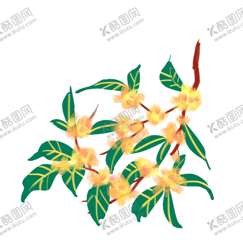 编号：90444702011318571402【酷图网】源文件下载-手绘桂花png免抠素材