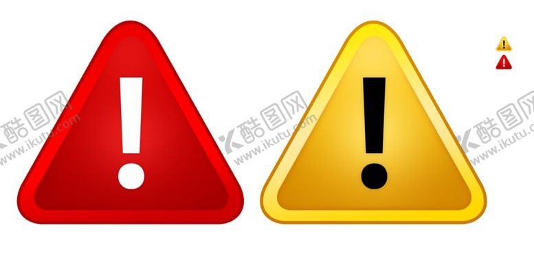 编号：22393304192130393895【酷图网】源文件下载-红黄警示标志