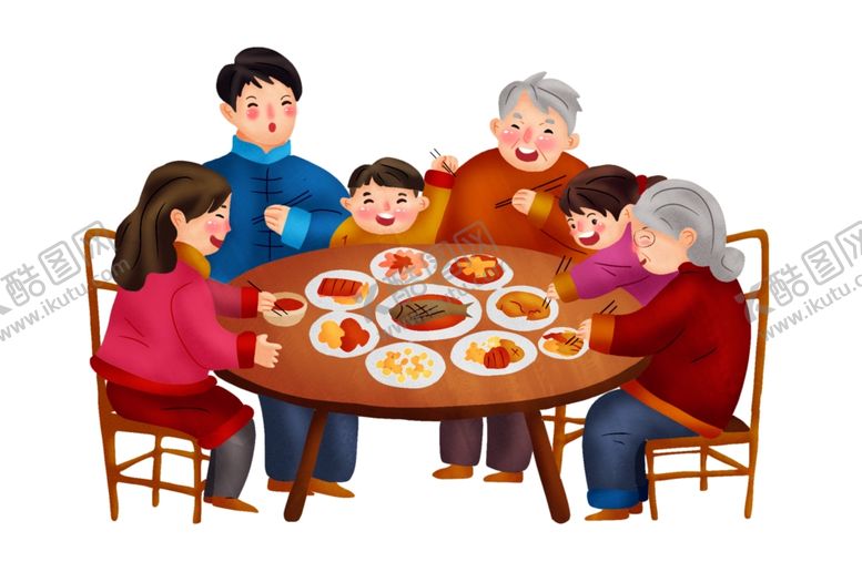 编号：48691010262334536414【酷图网】源文件下载-团圆年夜饭