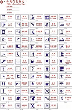 常见公共信息标志大全