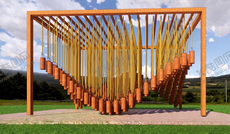 编号：90795210041849584718【酷图网】源文件下载-曲面纸壳异形廊架