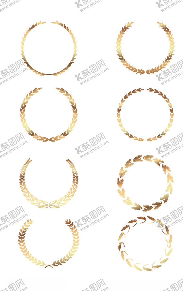 编号：32813210220837116674【酷图网】源文件下载-金色圆形花纹边框