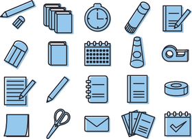 办公用品图标集合