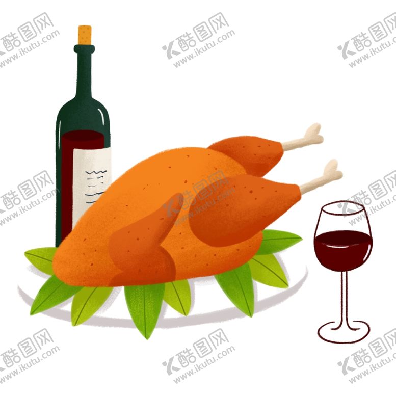 编号：23497309100320432020【酷图网】源文件下载-手绘万圣节晚餐元素