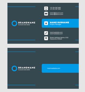 黑色白色个人商务企业名片模板