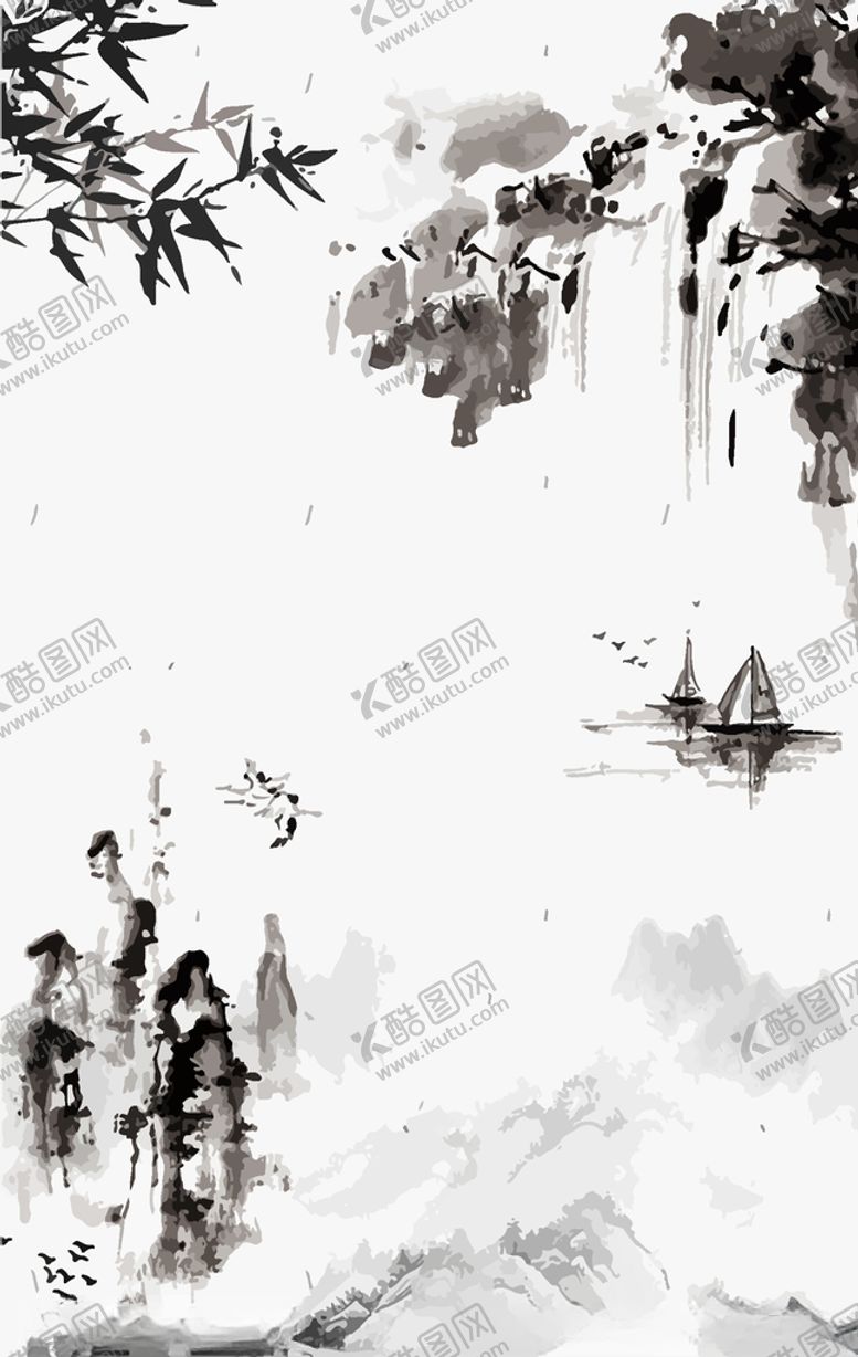 编号：72489709211311365678【酷图网】源文件下载-水墨元素