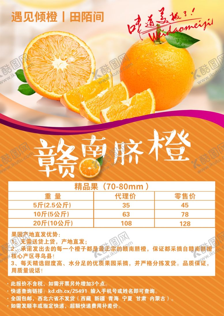 编号：99542205122256365065【酷图网】源文件下载-橙子海报
