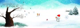 雪地里枯枝
