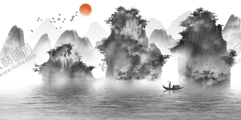编号：75017010230923204844【酷图网】源文件下载-水墨山水