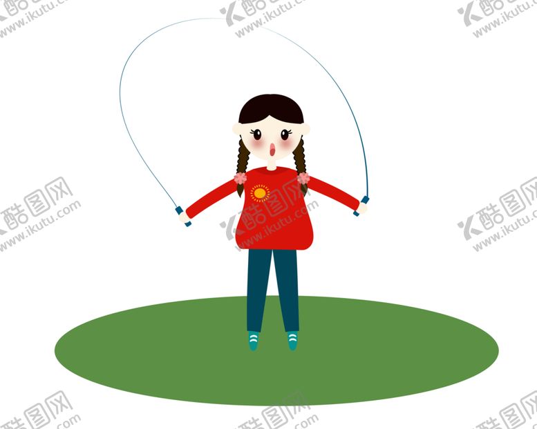 编号：27765610081437427874【酷图网】源文件下载-跳绳的女孩