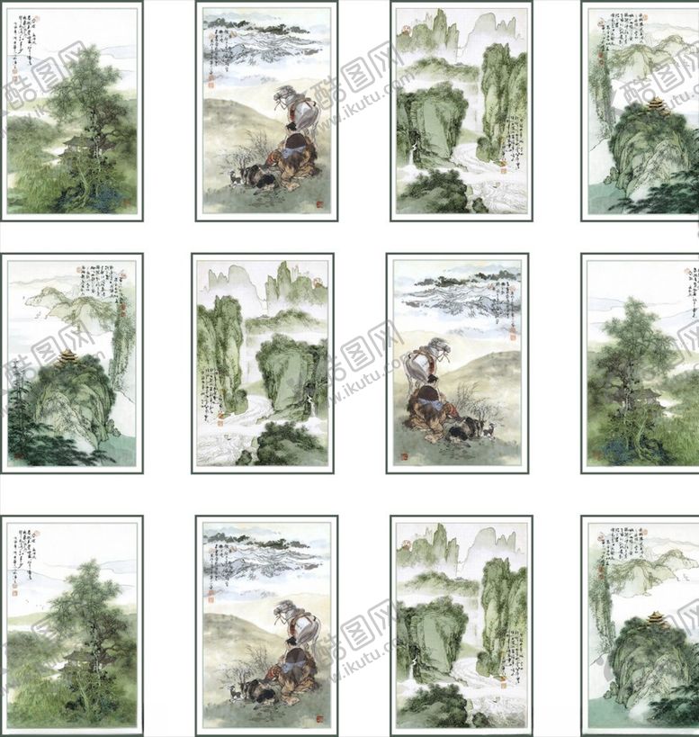 编号：18352010210154089615【酷图网】源文件下载-风景山水画素材