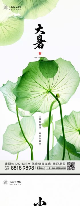 小暑大暑立秋节气海报