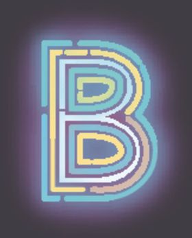 霓虹灯字母B